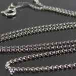 Italian 40 cm Sterling Silver Rolo Chain - Image 3