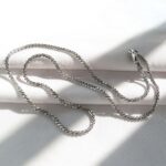 Italian 45 cm Sterling Silver Caviar Design Chain - Image 2