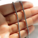 Italian 45 cm Sterling Silver Caviar Design Chain - Image 3