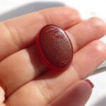 Red Agate Gemstone, Engraved with Surah "Al Insan" - Image 2