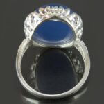 Women's Silver Ring with Light Blue Agate, Engraved with Surah "Al Kafiroon" - Image 5