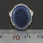 Women's Silver Ring with Light Blue Agate, Engraved with Surah "Al Kafiroon" - Image 4
