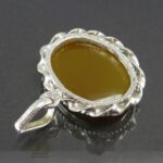 Yellow Agate Silver Necklace Featuring Surah "Al-Fatiha" Engraving - Image 5
