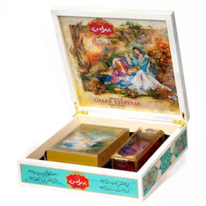 Baharaman Khayyam Collection 20g Negin Saffron in Mosaic Art Box + Poetry Book