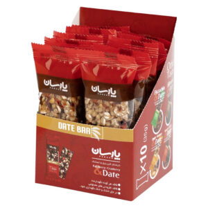 Delicious Date Bar Snack with Cranberry & Raspberry – 35g (Pack of 10)