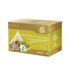 Green Tea & Ginger Herbal Tea bag – Natural Fat Burner, by Mehr Giah