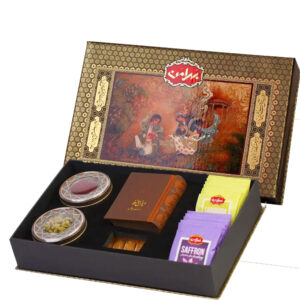 Luxury Box - 4g Saffron & Cardamom + Khatam Spice Jars + Hafez Divan