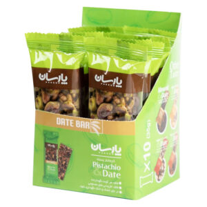 Natural Delicious Date Bar Snack with Pistachios & Cocoa – 35g (Pack of 10)
