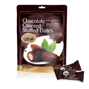 Premium Dark Chocolate-Coated Dates with Almond – 250g