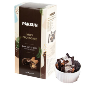 Premium Stuffed Dates with Dark Chocolate & Almond – 300g