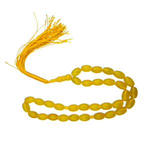 Sharf e Shams Yellow Diamond Shaped Prayer Beads – 33 Beads