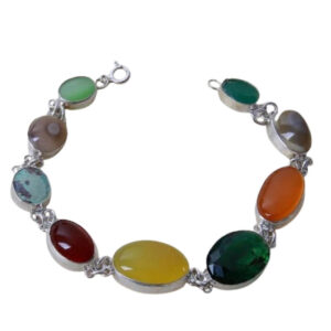 Umm al Banin Women's Silver Bracelet Hadid, Turquoise, Agate & More