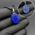 Afghan Lapis Lazuli Oval Necklace – Natural Grade-A Gemstone - Image 2