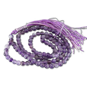 Amethyst Prayer Beads – 101 Round-Cut Beads, Certified & Elegant