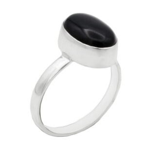 Black Agate Silver Ring – Hidden Imam Jawad’s Hirz (Unisex)