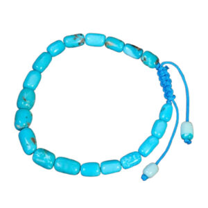 Blue Beaded Shajari Turquoise Bracelet – Lightweight & Genuine