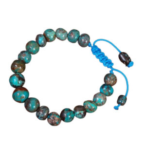 Bold Shajari Turquoise Beads Bracelet – Artisan Crafted, Certified Gem