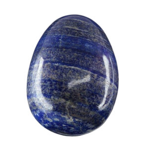 Egg-Shaped Lapis Lazuli Sculpture – 100% Authentic, 8–9cm, 342.6g