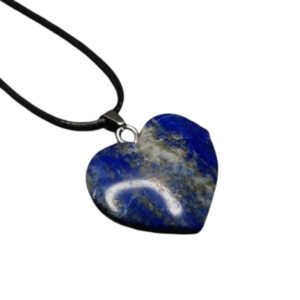 Elegant Lapis Lazuli Heart Necklace – Crafted with Care from Raw to Shine