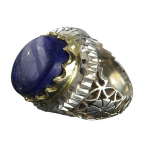 Handmade Afghan Lapis Lazuli Ring – Bold Men's 925 Silver Design for Him