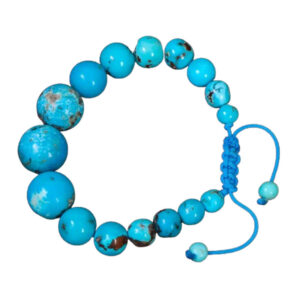 Handmade Chunky Turquoise Bracelet – Certified Nishabur Gemstone