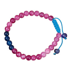 Handmade Pink & Blue Agate Bracelet – Feminine Harmony