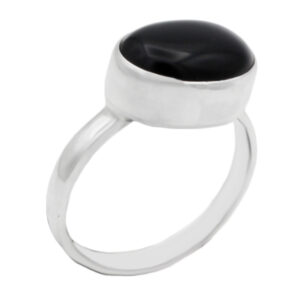Handmade Sterling Silver Ring – Harz-e-Imam Jawad & Black Agate (Unisex)