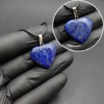 Heart-Shaped Lapis Lazuli Necklace – Premium Afghan Gemstone - Image 2