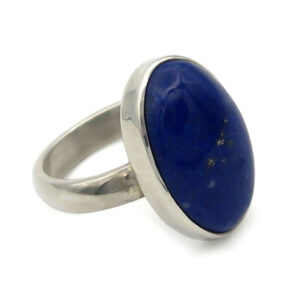 Mancho Men’s Silver Ring – Genuine Lapis Lazuli in Bold Style