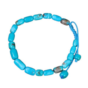 Natural Real Blue Turquoise Bracelet – Minimalist Persian Design