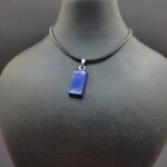 Rectangle Lapis Lazuli Necklace – Premium Afghan Gemstone, Leather Cord - Image 3