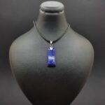 Rectangular Lapis Lazuli Necklace – Fast Cut Afghan Gemstone with Leather Cord - Image 4