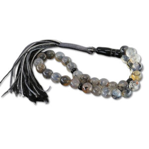 Sulemani Shajri Agate Tasbih – 33 Beads  Natural Striated Aqeeq