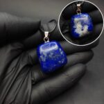 Tumbled Lapis Lazuli Necklace – Natural Afghan Stone for Women & Men - Image 2