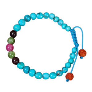 Turquoise & Chakra Gemstone Bracelet – Sporty Handcrafted Design