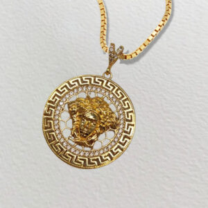 Versace-Inspired Necklace – Designer Look in Steel & Gold