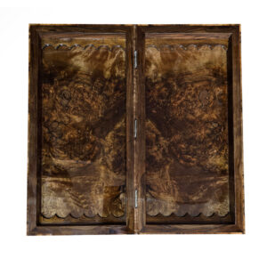 2-in-1 Backgammon & Chess with Knotted Walnut Texture, Dual Side, 50 cm