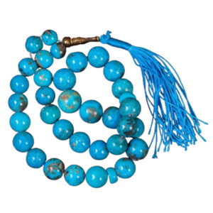 33 Bead Turquoise Prayer Bead – Round Shajari Neyshabur Stones