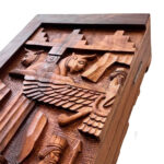 Achämeniden-Backgammon – 55cm Walnussbrett mit Faravahar & königlichen Motiven – Bild 5