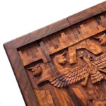 Achämeniden-Backgammon – 55cm Walnussbrett mit Faravahar & königlichen Motiven – Bild 4