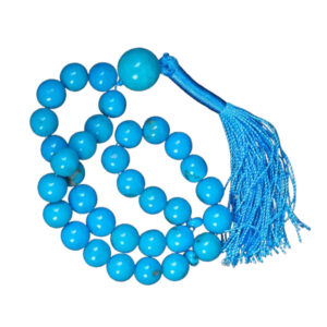 Authentic 33-Bead Tasbih – Nishabur Shajari Turquoise, Certified, 66g