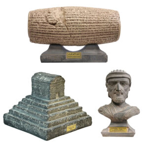 Cyrus the Great Sculpture Set – 3 Piece Historical Pack in Durable Polyester Resin