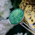 Devotional Oval Green Agate Ring with “Ya Hasan ibn Ali” Calligraphy - Image 2