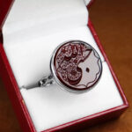 Devotional Ring with “Hasbi Allah” Carving on Round Yemeni Agate - Image 2