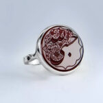 Devotional Ring with “Hasbi Allah” Carving on Round Yemeni Agate - Image 3