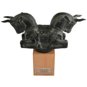 Double Bull Capital Sculpture – Achaemenid Column Top Replica from Persepolis