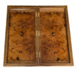 Dual Game Board in Knot Walnut – Durable, Backgammon & Chess Elegance
