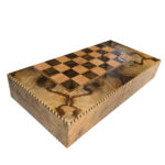 Doppelspielbrett in Knoten-Walnuss – Langlebiges, elegantes Backgammon & Schach – Bild 6