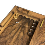 Doppelspiel-Walnuss Backgammon & Schachbrett – Handgefertigter Luxus, 70cm Edition – Bild 3