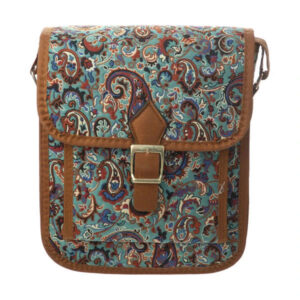 Elegant Termeh Shoulder Bag – Tradition Meets Utility in a Lush Green Design
